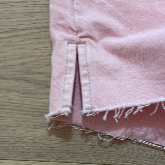 Zara Washed Pink Hugh Waisted Button Fly 5-Pocket Denim Shorts - Picture 9 of 14